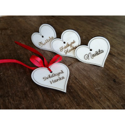 Jmenovka- srdce na ubrousky 2v1