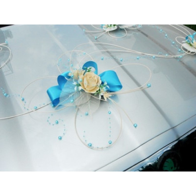 dekorace na auto- blue romantic