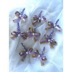 Svatební vývazek - jutový s levandulí