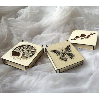 Krabička dárková dřevěná - varianty