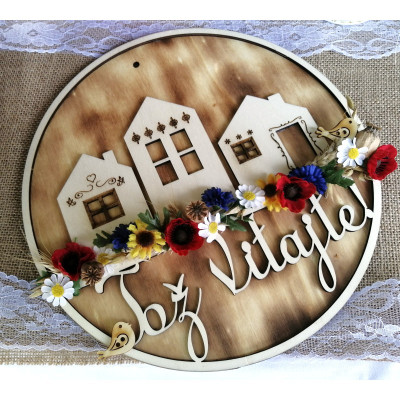 uvítací cedule na dveře