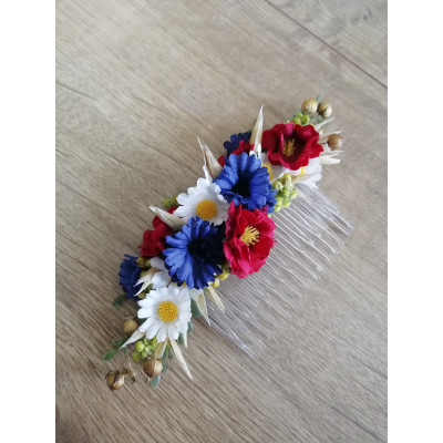 Hřebínek do vlasů- rozkvetlé pole