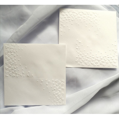 Obálka 14x14cm se srdíčkovým vzorem