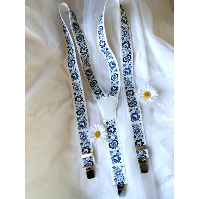 kšandy, šle - folklor modrobílé