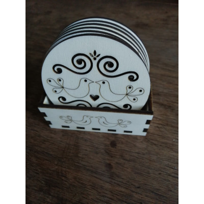 podtácek folkorní motiv- sada 6ks