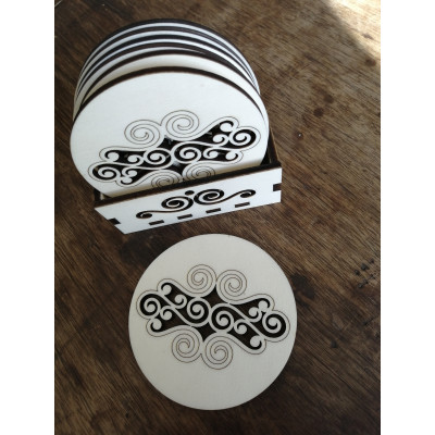 podtácek ornament 2 - sada 6ks