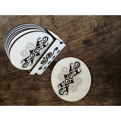 podtácek ornament 2 - sada 6ks