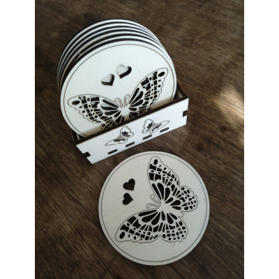 podtácek motýl - sada 6ks