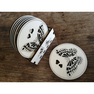 podtácek motýl - sada 6ks