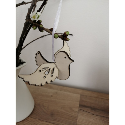 Ptáček dřevěný 3D výřez