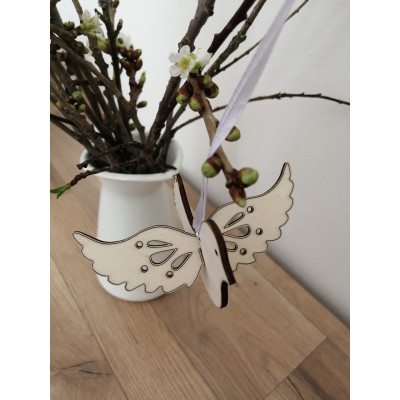 Ptáček dřevěný 3D výřez