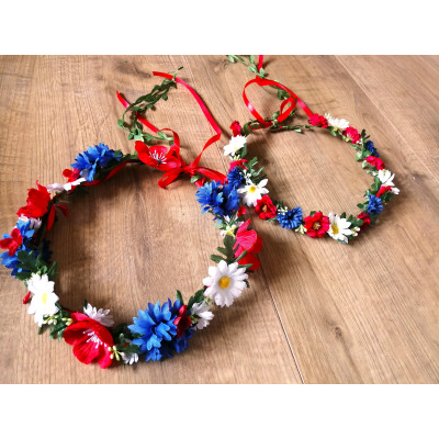 věneček květinový folkorní do vlasů ke kroji