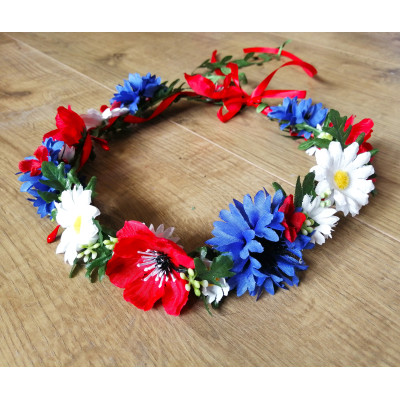 věneček květinový folkorní do vlasů ke kroji