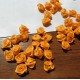 růžičky látkové žlutooranžové 12-15mm (10ks)