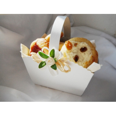 Košík na koláčky- přírodní