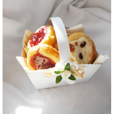 Košík na koláčky- přírodní