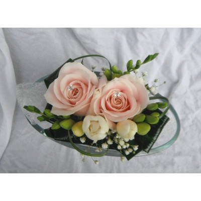 romantická dekorace na prstýnky