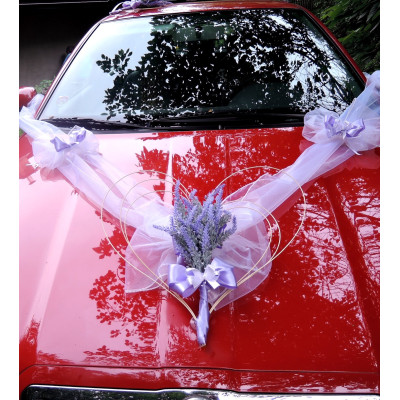 Výzdoba svatebního auta- "Kytička levandule"