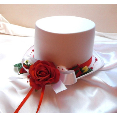 autokorsáž- cylindr s červenou růží