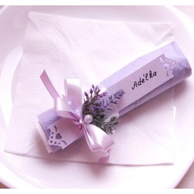 jmenovka - kroužek na ubrousky + 2 ubrousky (11)